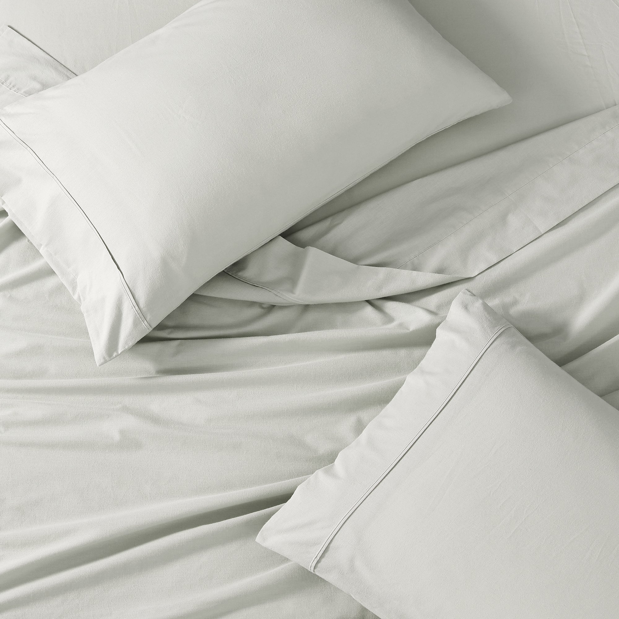 100% Organic Washed Cotton Sheet Set - Mineral